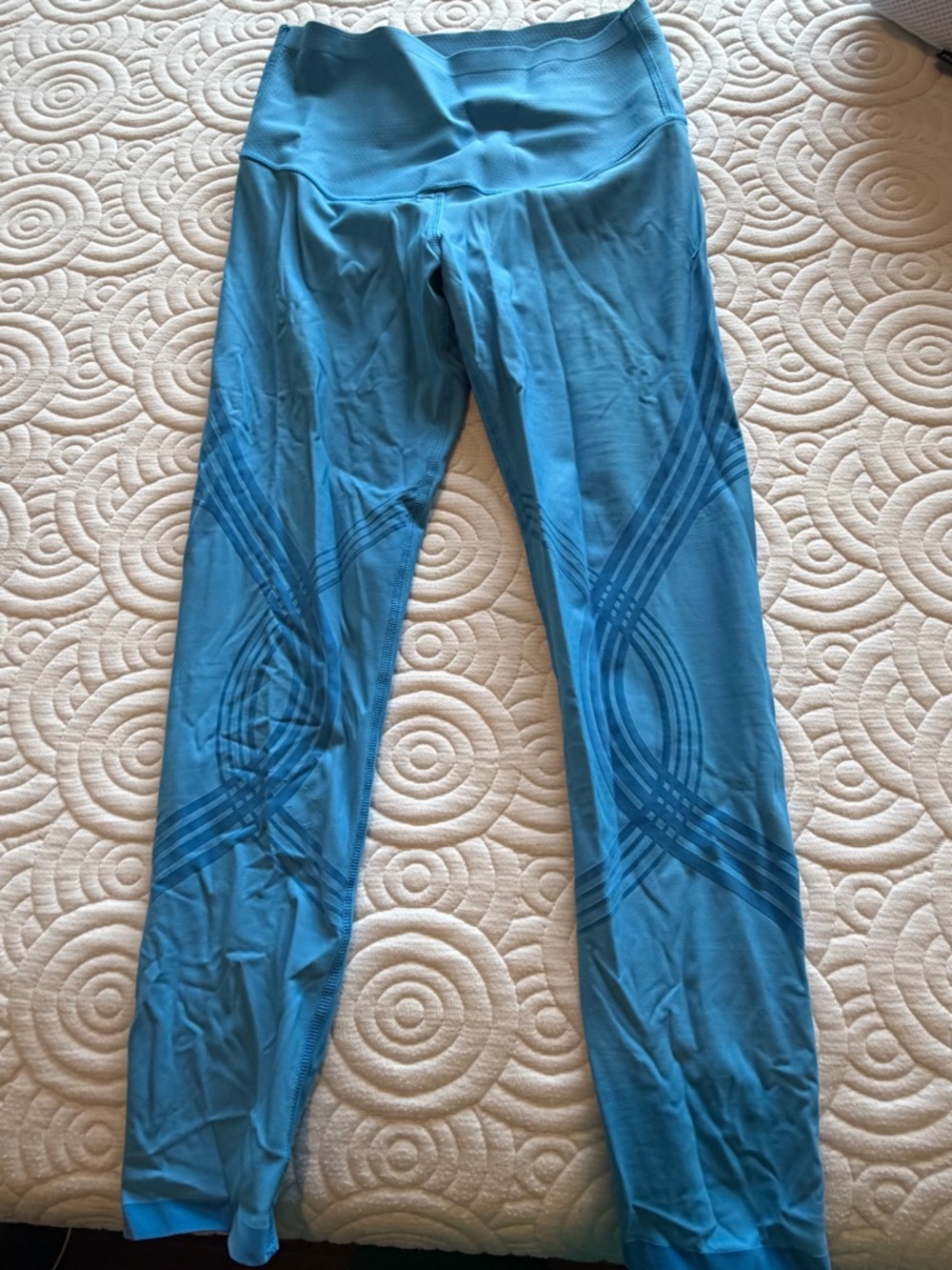High-Rise Active Leggings in Teal Blue